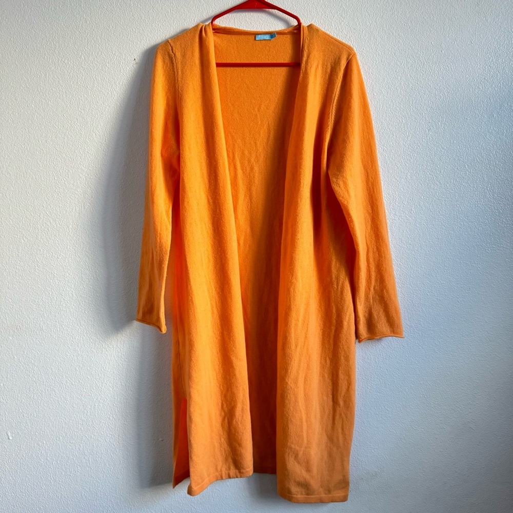 COPY - J. McLaughlin Orange Cashmere Long Cardigan